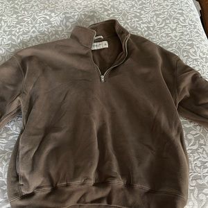 PERFECT Oversized Size SMALL Abercrombie and Fitch Soft A&F Fleece Half-zip